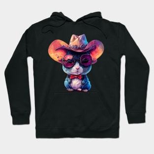 Cartoon Cowboy Mouse Hoodie